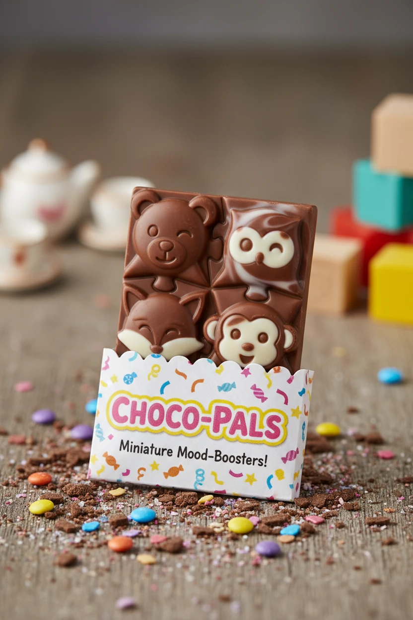 Gemini 2.5 Flash Image Text-to-Image: Miniature Chocolate Brand Fun