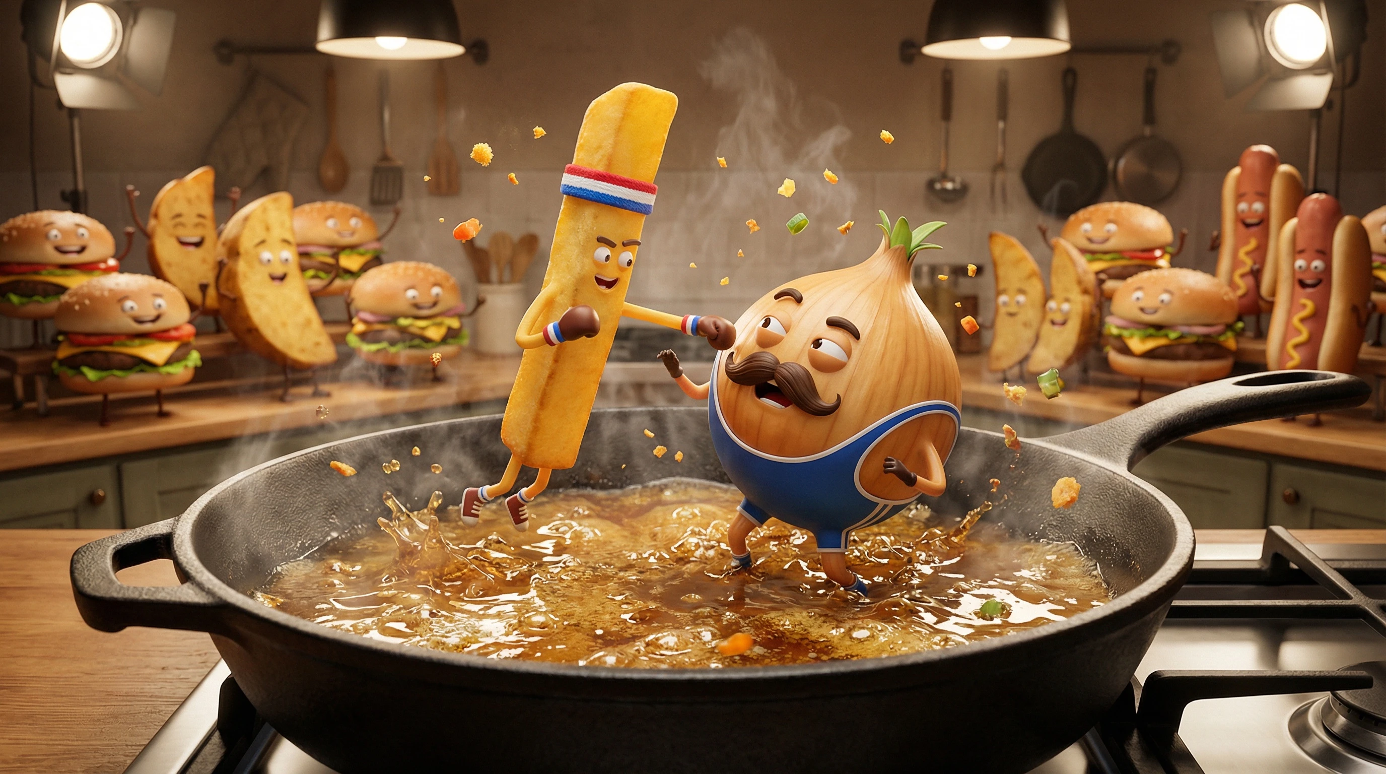 Nano Banana Pro Edit Ultra: Swap the fries for green onions.