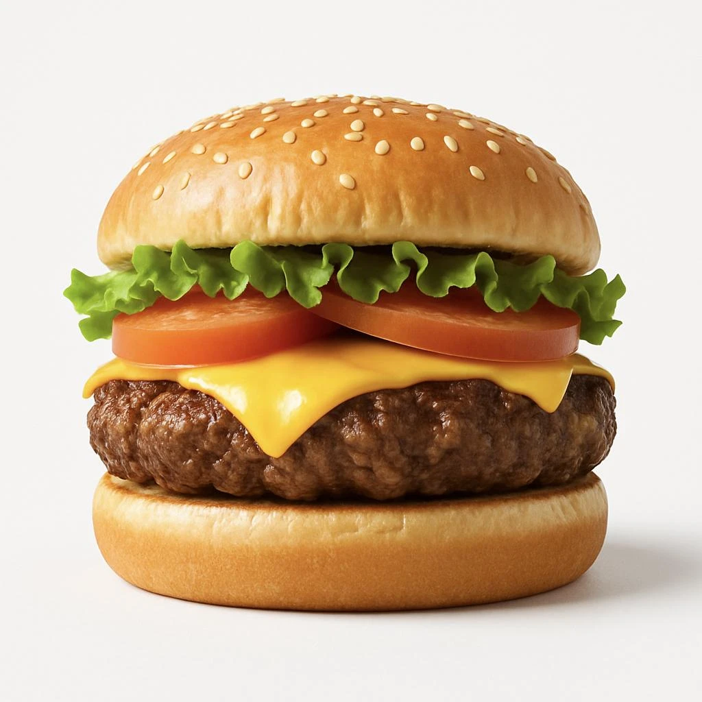 Nano Banana Pro Edit: Make the hamburger made of glass.