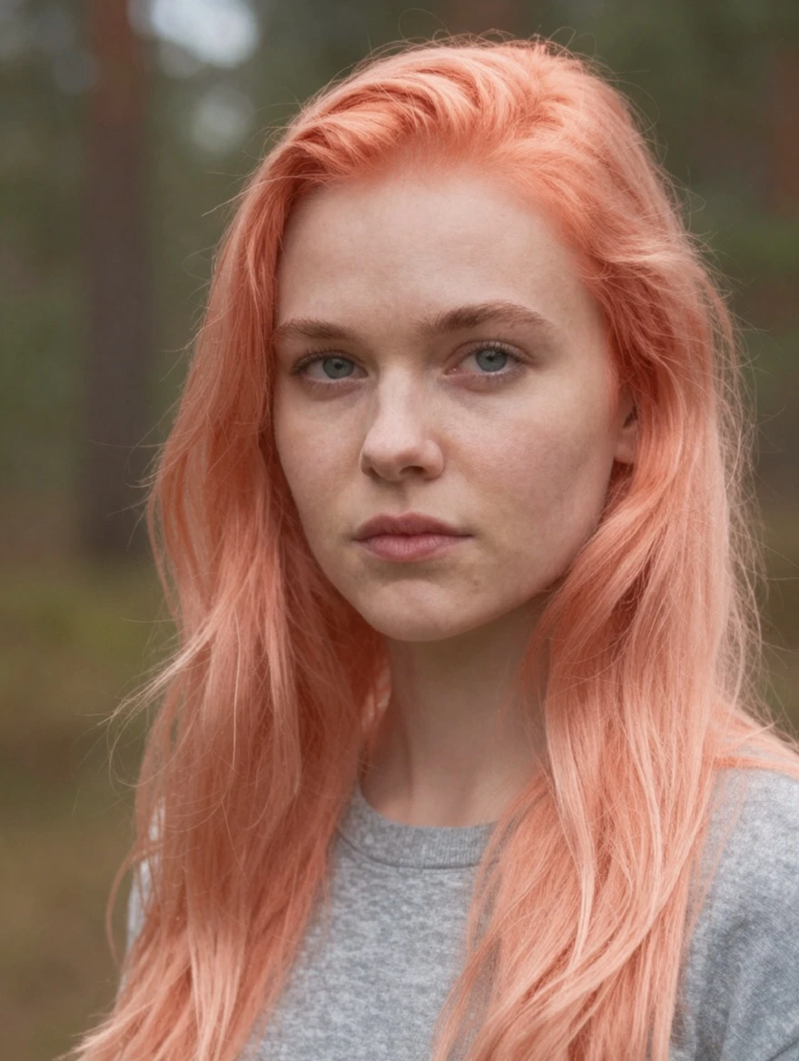 Kling Image O1: Change her hair color to light red.