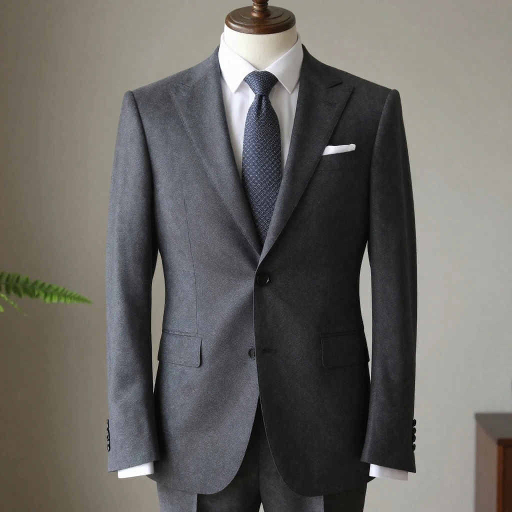 P Image Edit: Change the figure 1 man's suit to the clothes in figure 2.