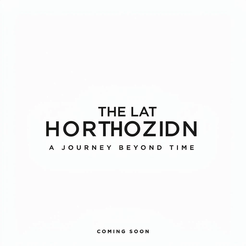 P Image Ideogram: A cinematic movie poster titled “THE LAST HORIZON”. Add the subtitle “A JOURNEY BEYOND TIME” and the release t