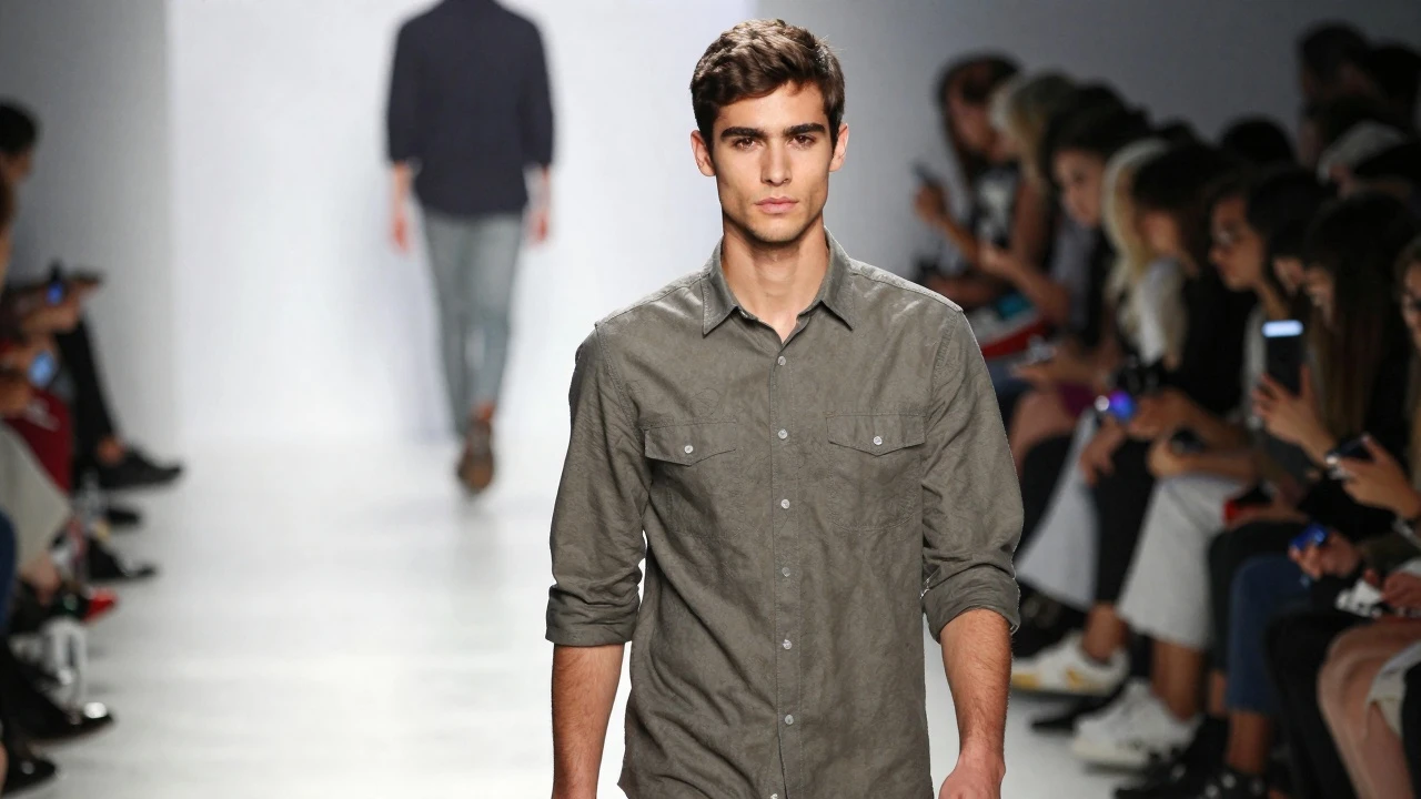 Grok Imagine Video Reference-to-Video: The model in Figure 1 is holding the beverage in Figure 2 and confidently walking down the runway.